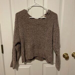 Pink Rose Cropped Sweater